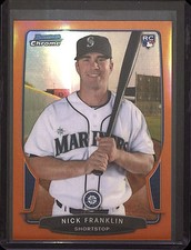 2013 Bowman Chrome Orange Refractor Nick Franklin #140 5/25 NM