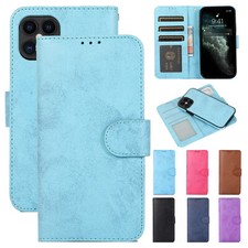 Fr iPhone 17 Pro Max 16 15 14 13 12 11 SE3 PU Leather Removable Flip Wallet Case