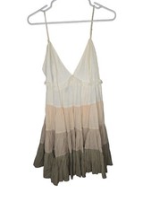 NWT Windsor Bohemian Ruffled V Neck Fairy Hippie Adjustable Strap Dress Size M