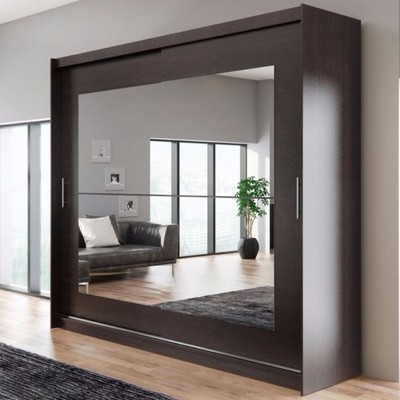 sliding wardrobe rail hanging doors kola shelves mirror