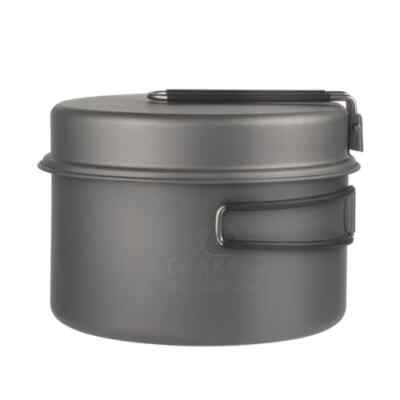 Toaks Titanium Backpacking Cookware Pot with Frying Pan Lid