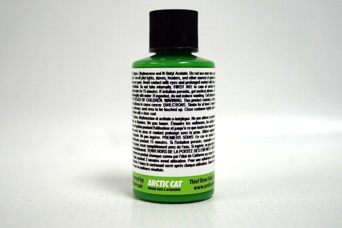 OEM Arctic Cat 1/2 oz Pearl Cat Green Metal Touch Up Paint