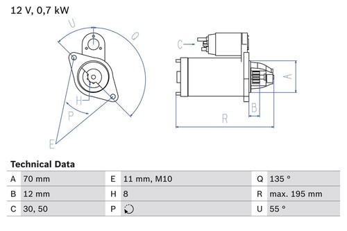 STARTER 0 986 018 630 FOR NISSAN PRIMERA/Hatchback/Traveller ALMERA/TINO/II 1.8L - 第 6/10 張圖片