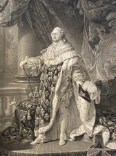 BERVIE after CALLET "Portrait in foot of Louis XVI" - 18th century engraving
