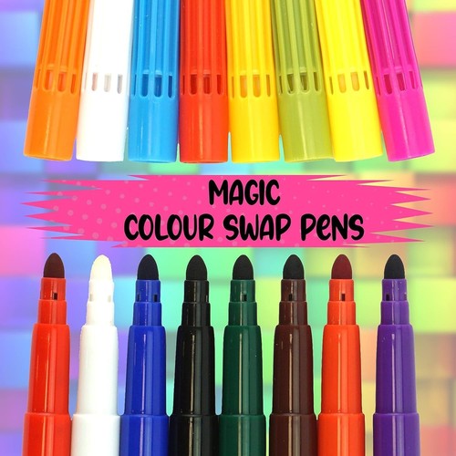 A4 Spiral Notebook Retractable Pens Pastel Neon Highlighters Colour Swap Pens - Picture 42 of 46