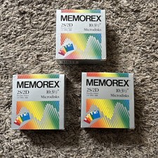 25 3.5" Double Sided Floppy Disks Memorex 2s/2d Double Sided 135 Too 1 Mb