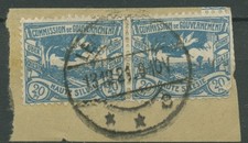 Oberschlesien LEOBSCH&Uuml;TZ c 18 (2) auf Briefst&uuml;ck (OS843)