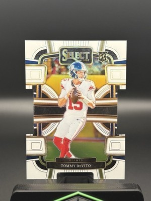 Tommy DeVito 2023 Panini Select White Prizm Die Cut #73 RC New York Giants /199