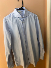 Suitsupply Egyptian Cotton Blue Solid Extra-Slim Dress Shirt 15.5/39