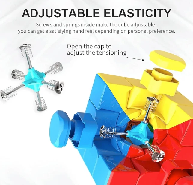 Cubo de velocidad 3X3X3 - Moyu Meilong 3C, cubo mágico sin pegatinas 3X3, giro suave rápido Foto 2 de 4