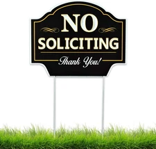 Signs Authority No 11.5"x9", Soliciting Coroplast Non-Reflective 