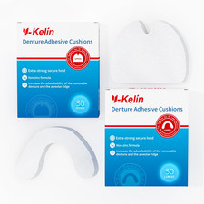 Denture Adhesive Cushions - 60 Pads Total for Upper & Lower Dentures