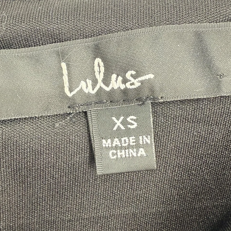 Vestido Lulus Negro Punto Suizo En Niveles Bustier Midi Talla XS Cachicho Hada Grunge Foto 4 de 4