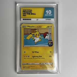 Carte Pokémon Promo Futsal Pikachu On The Ball 001/005 - Version Anglaise - État Abîmé