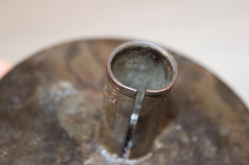 A RARE 18-19TH C TIN TINDER BOX WITH HANDLE & CANDLE HOLDER IN GREAT OLD SURFACE - Photo 7/14