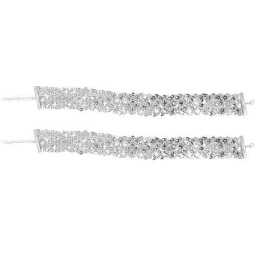 2 Pcs Sequin Necklace Women's Girl Collar Choker for Chunky Cute - Picture 17 of 17