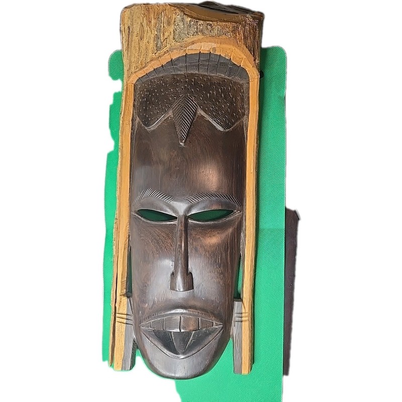 Decorative hand-carved African Mask. Common styles Côte d'Ivoire Ghana regions