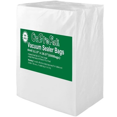 Large Gallon 8mil 11.5'' x 18.5'' Thick Vacuum Sealer Bags with BPA Free and Pu...