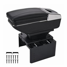 Mittelarmlehne Universal Schwarz Mittelkonsole Armlehne für Meiste Auto KFZ LKW