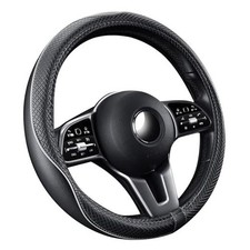 GXT Steering Wheel Cover, PU Leather, Universal 15 Inches, Non Black White