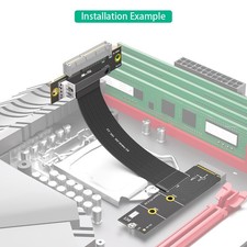 M.2 Key M 4.0 to PCI-e 4.0 4X 90 Adapter Card Nvme 4.0 to PCI-e Extension Cable