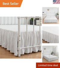 Tufted Bed Skirt Full Size, Ruffled Bed Skirts with Split Corners, Full Bed S...