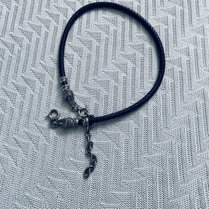 Cabot Double Alligator Head leather rope belt