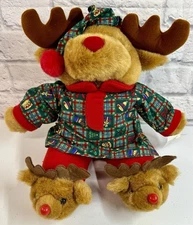 *BRAND NEW* Vintage 16” Snowflake Friends Christmas Moose Plush w/Tags Dandee