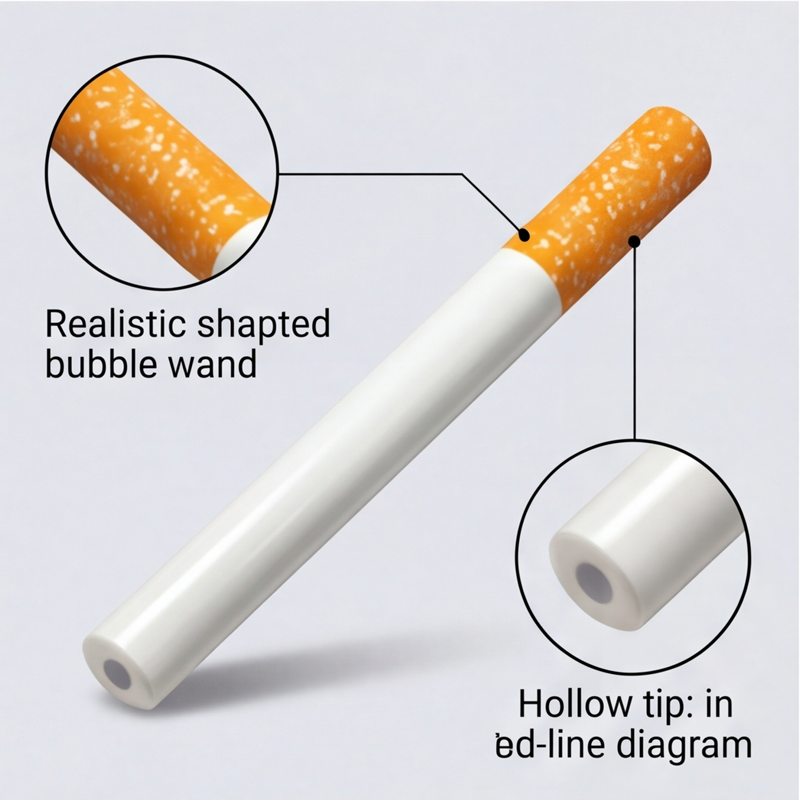 cigarette bubble wand 2026 Cigarette-shaped Maker Stress Relief Toy Desk Party Photo Prop for Children Adult Gift or Heart Gift Set will include all 3 designs in our rustic brown gift bag ready to gift. Bubble Cigarette Blowing Stress-Relief Accessory