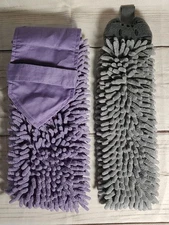 NEW Norwex Chenille Hand Towel In Eggplant & Kids Gray Hand Towel