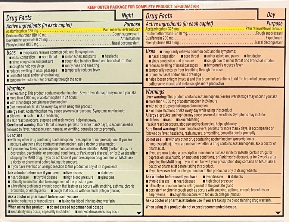 Comprimidos multisíntomas para resfriado y gripe severos Kirkland Signature, 168 cápsulas Foto 2 de 2