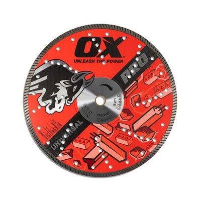 OX Tools Pro 14'' Universal Dry/Wet Cutting Diamond Blade for Concrete Saw Cut...