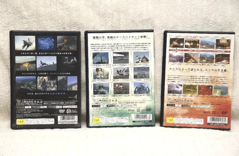 Lot 3 Ace Combat 4 5 0 zero set PS2 PlayStation 2 Namco Japan Tested - Image 2 of 2