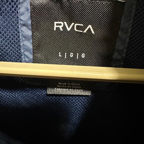 RVCA Baybeaker 2 Jacket Size L Blue Gray Water Repellent Removable Hood Coat NWT - Picture 9 of 12