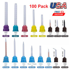 Dental Disposable Mixing Tips for Impression Material,C B, Cements 100/pk