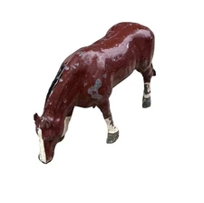 Vintage Johillco Lead Figure Horse Grazing 1950s Vintage Lead Toys 1.75" Tall