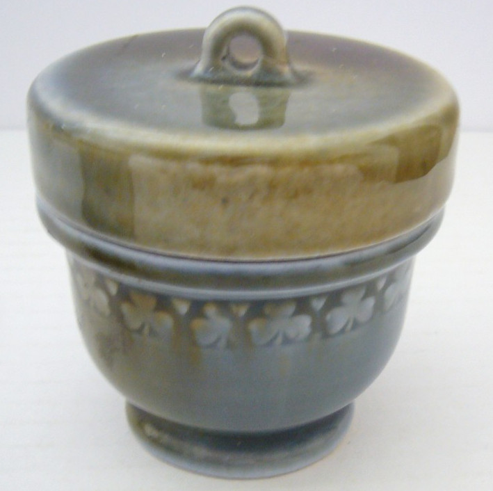 Vintage A.S. Cooper Porcelain Egg Coddler Screw Top Lid Made in Ireland