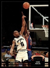 1992-93 Stadium Club Sam Mack Rookie San Antonio Spurs #264