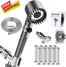 Filtered Shower Head with Handheld  High Pressure - Ion Drops L, Gray