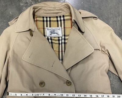 Vintage Burberry Trench Coat Women's Size Medium Brown