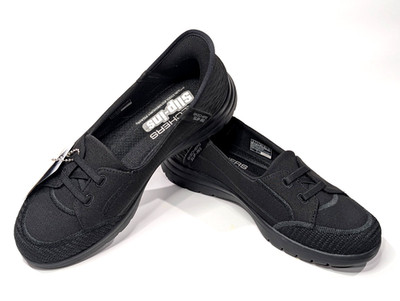 Skechers Slip-Ins On-The-Go Flex Top Notch Black Women's Shoes- Size 6.5 NWB