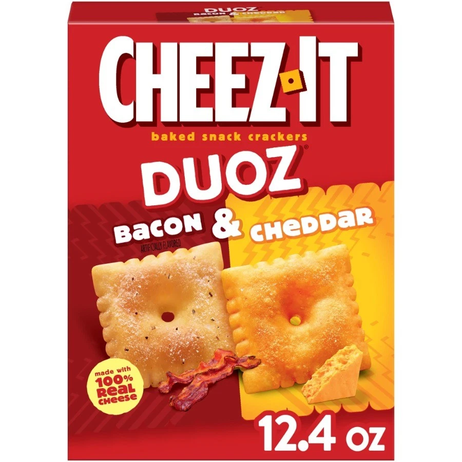 (Paquete de 3) Galletas saladas para bocadillos al horno Cheez-It DUOZ, 12,4 OZ Foto 2 de 4