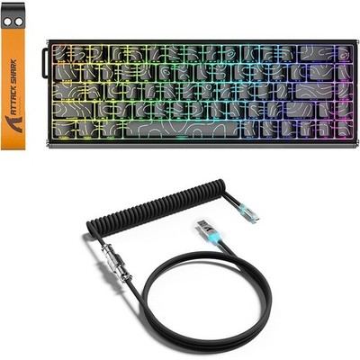 ATTACK SHARK X68MAX HE Voll-Aluminium CNC 8K Rapid Trigger Wired Gaming Tastatur