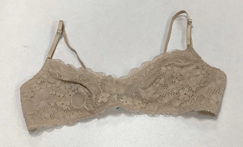 Coobie Size L Tan Bralette Wireless Boho Western Classic Sexy CottageCore 🤩 — 第 2/4 张图片