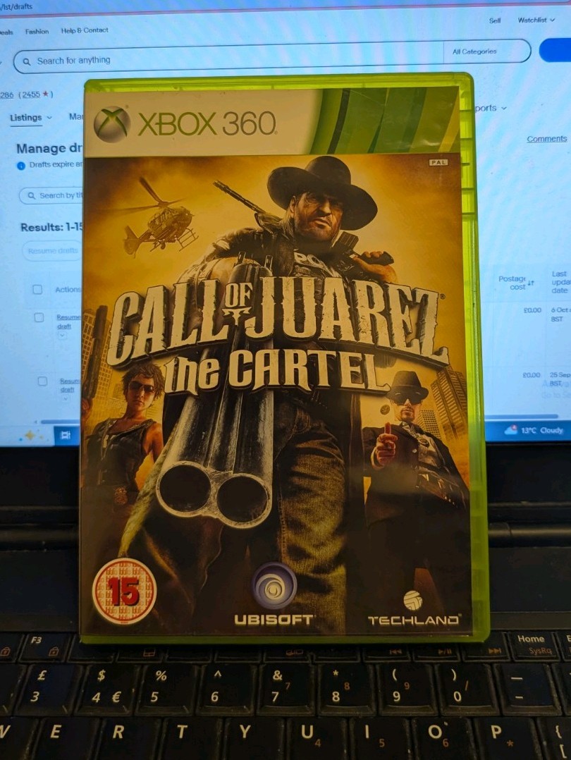 CALL OF JUAREZ - THE CARTEL X-BOX 360 GAME WITH MANUAL VERY GOOD CONDITION