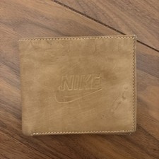 Nike Wallet Genuine Leather Tan Worn