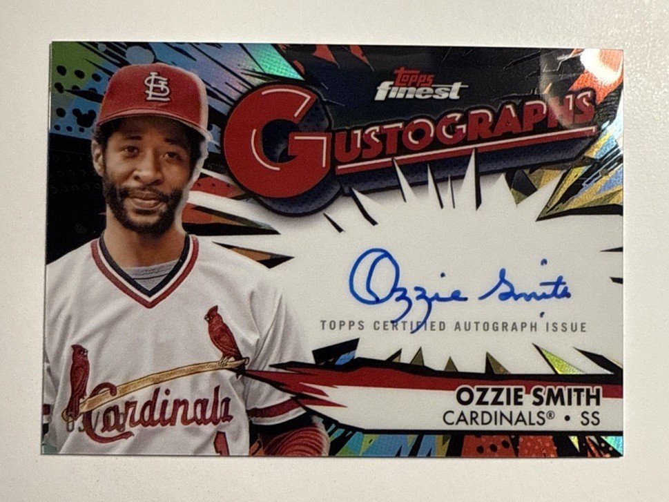 OZZIE SMITH - 2025 Topps Finest - Gustographs Auto /10
