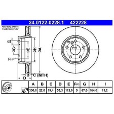 2x Bremsscheibe hinten für Mercedes SLK R170 R171 3.2 5.4 01 bis 11 ATE Teil 2x Bremsscheibe hinten für Mercedes SLK R170 R171 3.2 5.4 01 bis 11 ATE Teil