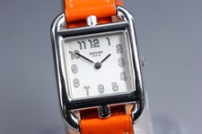 [Near MINT w/Box] HERMES Cape Cod Double tour CC1.210 Orange Qz Women's Watch 3