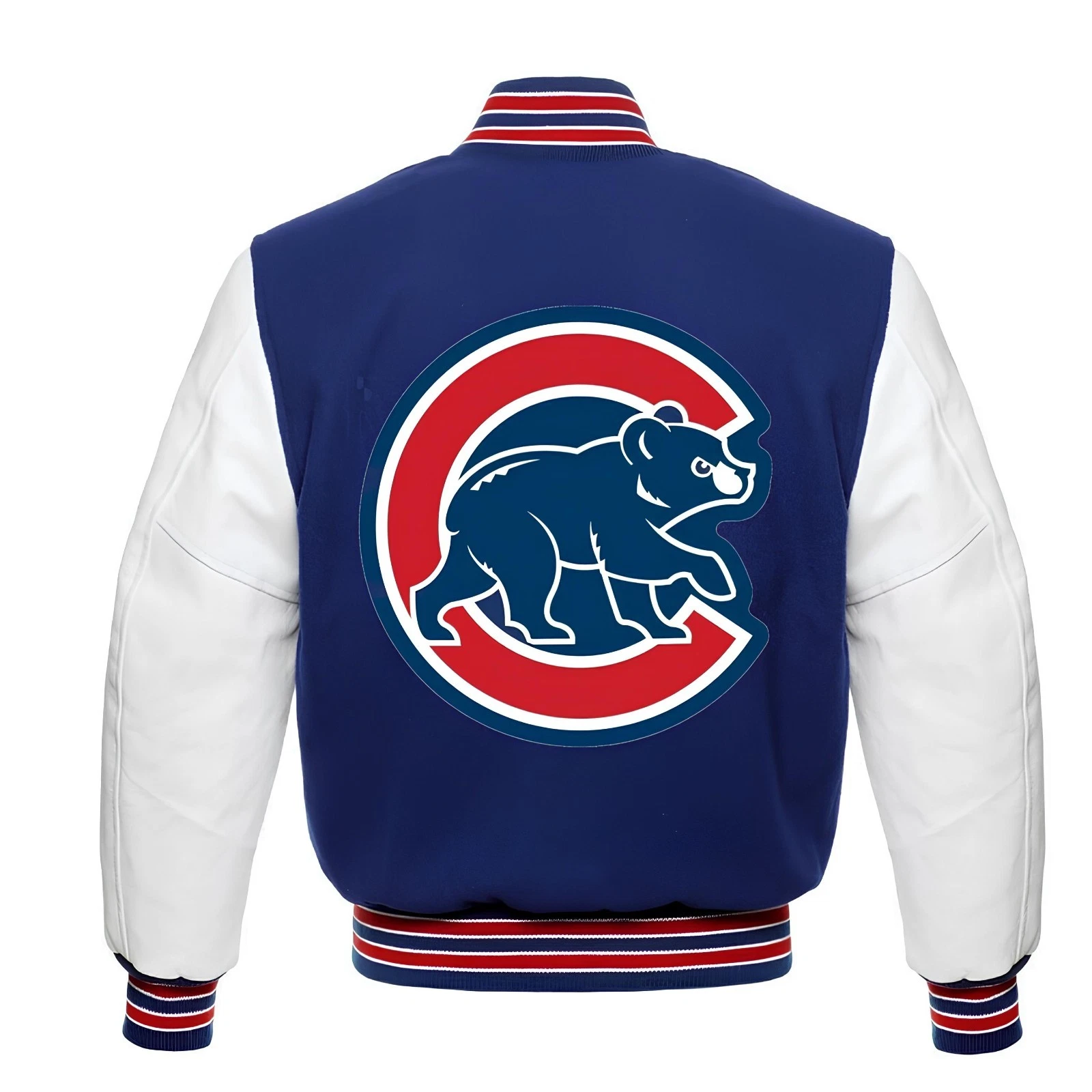Chicago Royal Blue Body White Jacket Men (Not Satin, Not Wool, Not Leather)